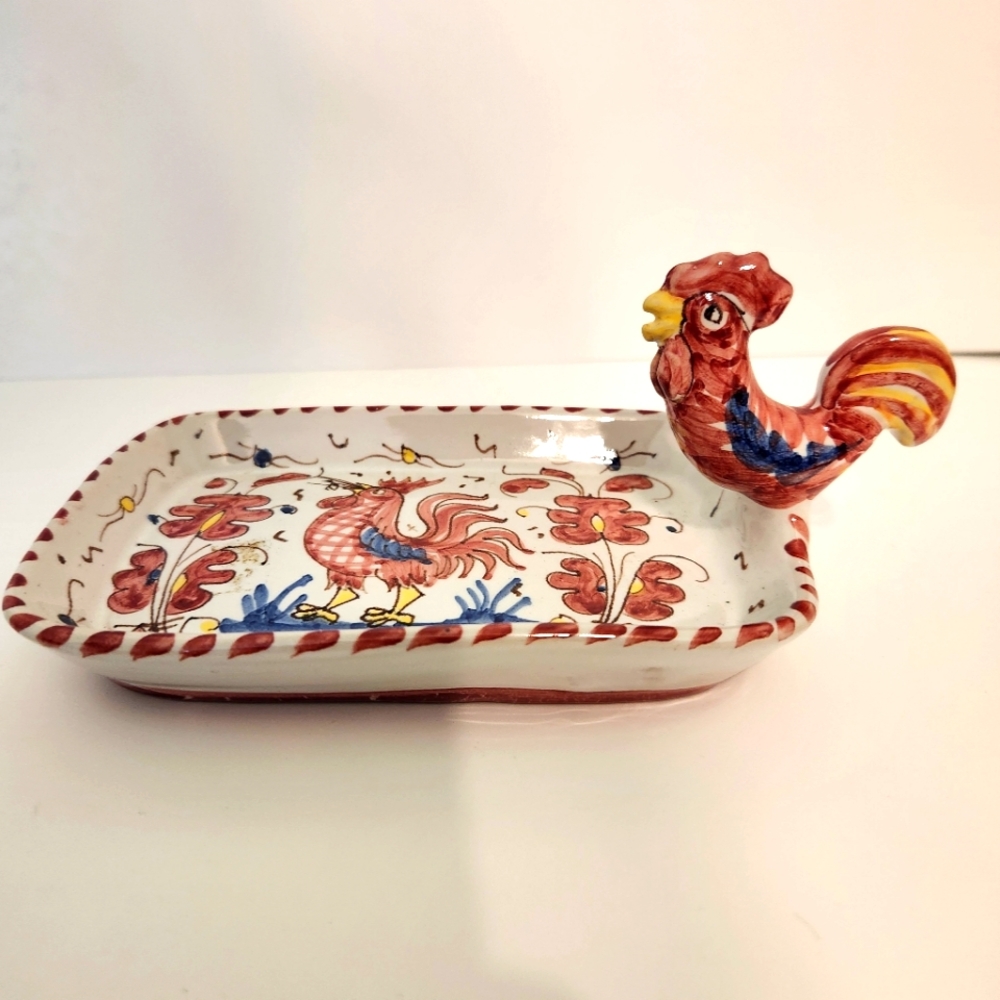 Vintage hand painted rooster